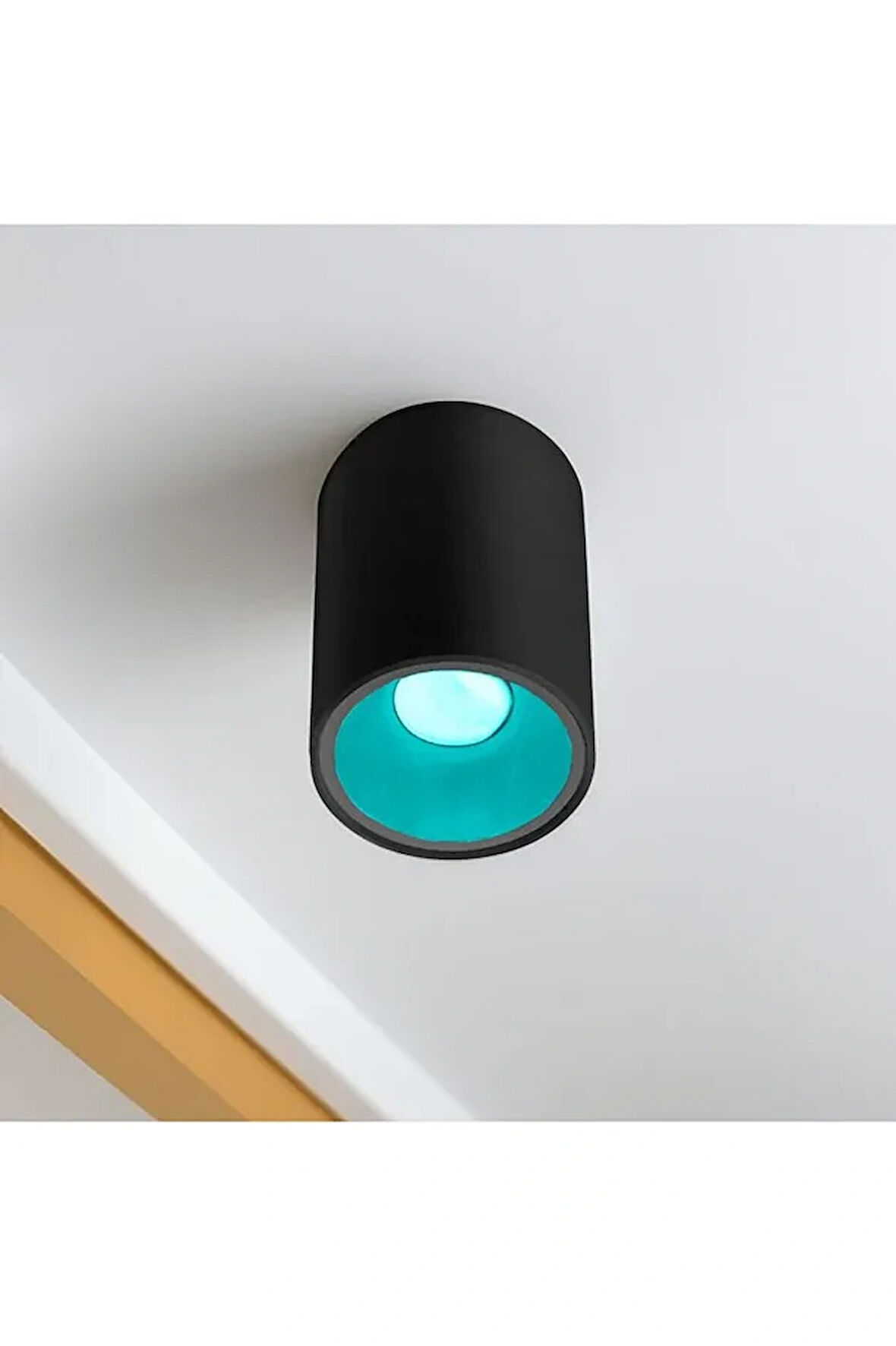 7 Watt YEŞİL IŞIK Gu10 Ledli, 10 cm, Alüminyum Kasa Sıva Üstü Dekoratif Tavan Armatürü, Led Aplik