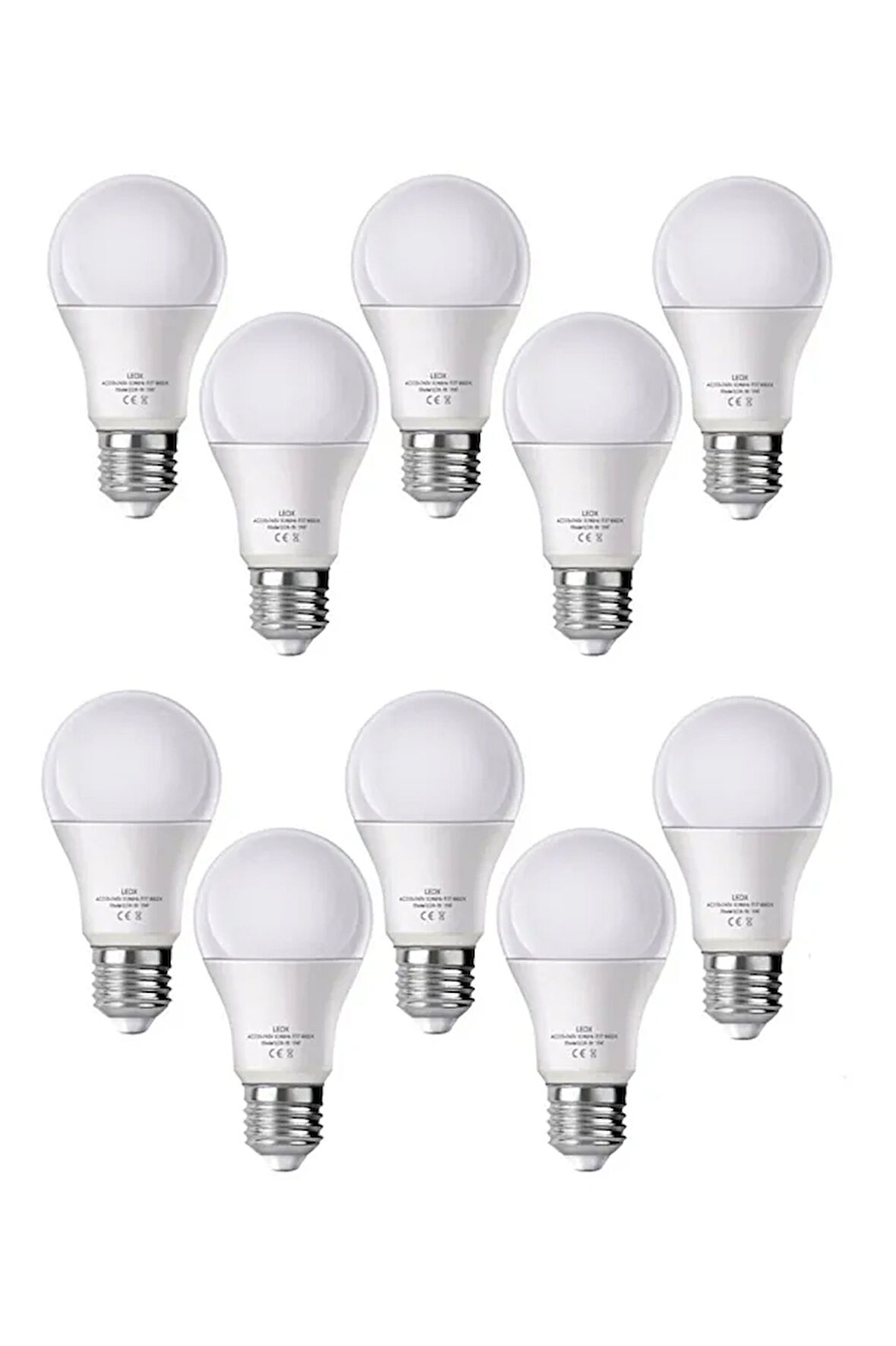 10 Adet 10 Watt Enerji Tasarruflu Gün Işığı Led Ampul