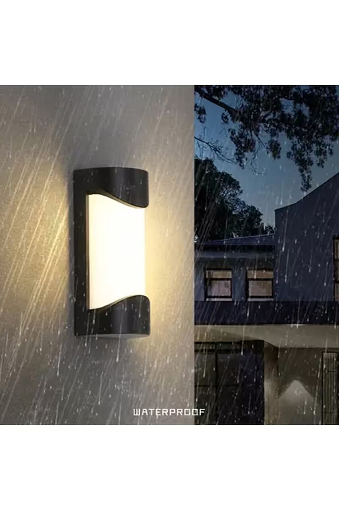  Radar Sensörlü Karanlıkta Hareket Gördükçe Yanar Elektrikle Çalışır 24 Watt 3000K Günışığı Led Aplik