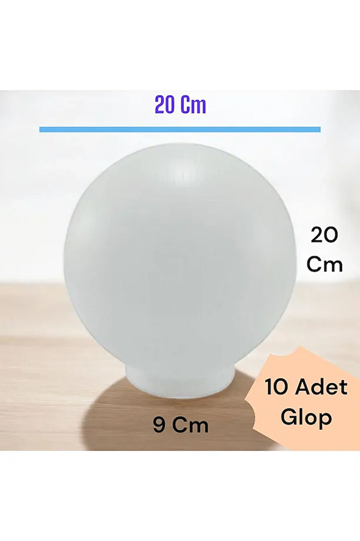 10 Adet 20'lik Karpuz Lamba, Birinci Kalite PVC Glop, Bahçe Aplikleri Yedek Parçası, 20 Cm PVC Küre