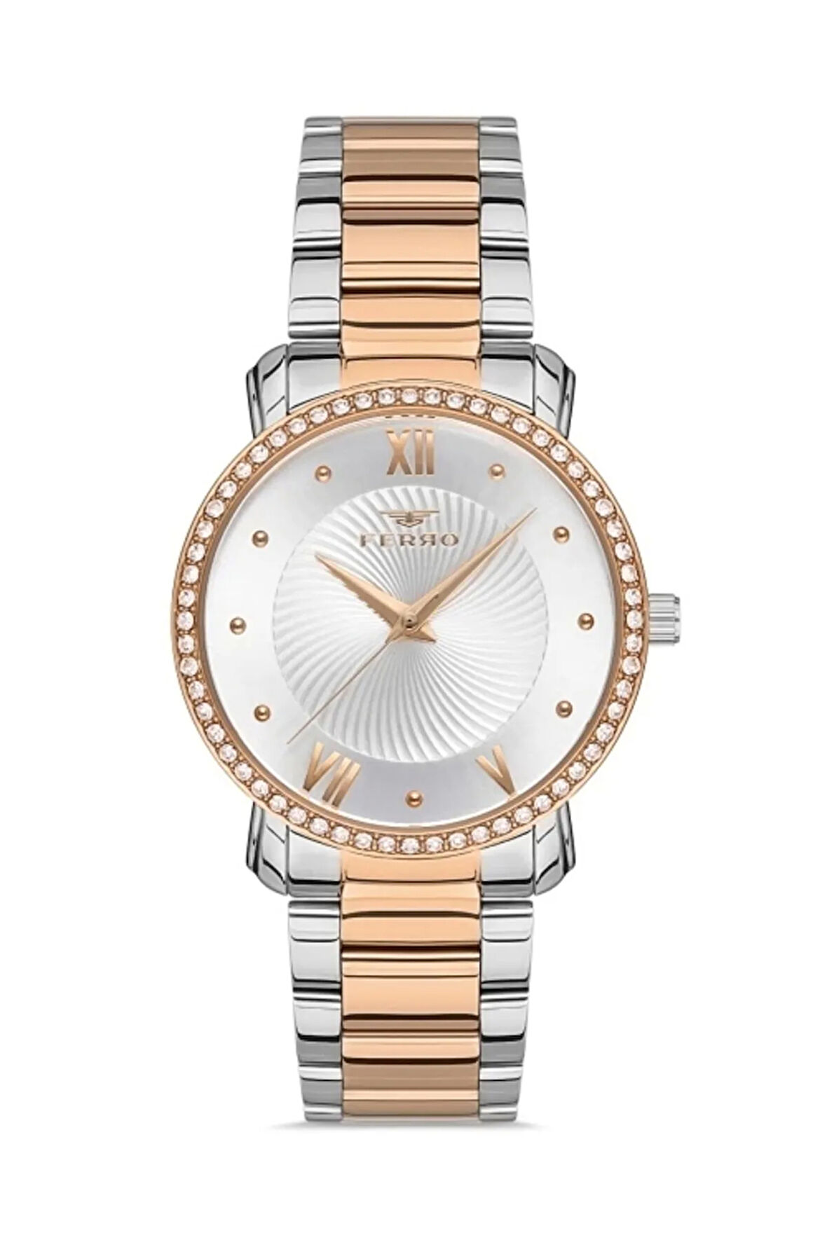 Rose ve Gümüş Çelik Kordon Kadın Kol Saati FL21261A-E