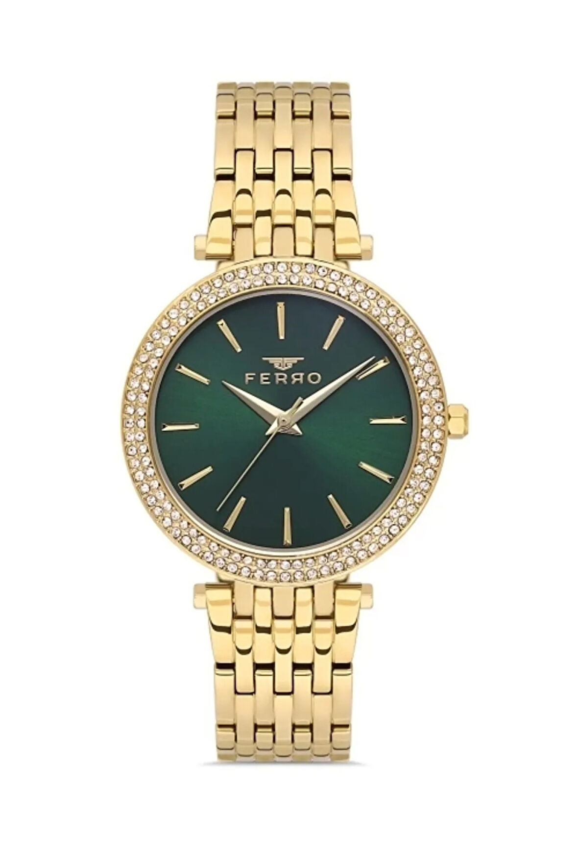 Sarı Çelik Kordon Kadın Kol Saati FL21449A-B6