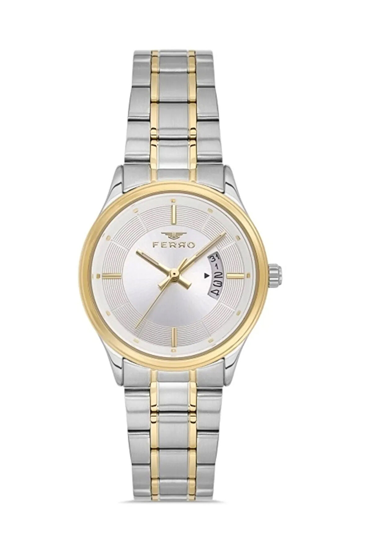 Sarı ve Gümüş Çelik Kordon Kadın Kol Saati FL21464A-D