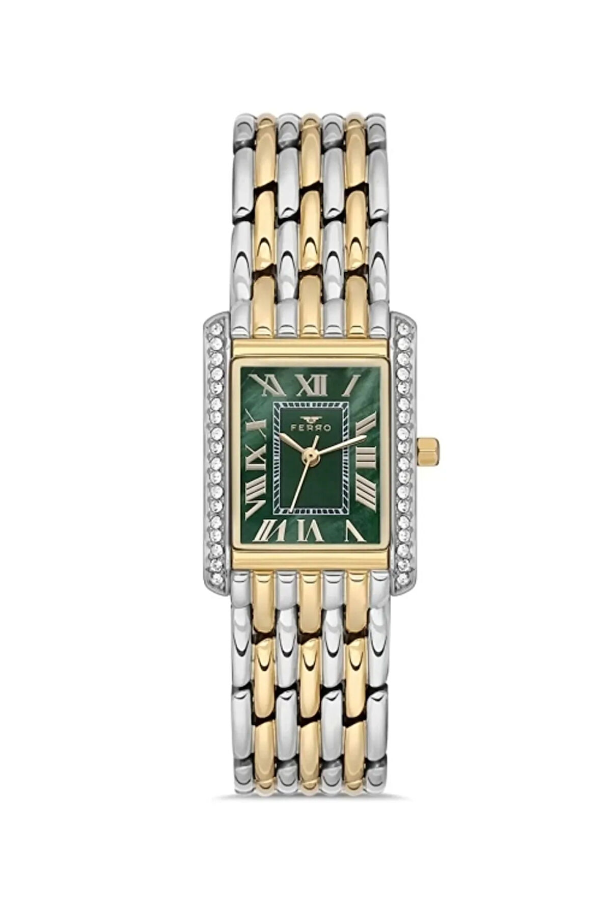 Gümüş ve Sarı Çelik kordon Kadın Kol Saati FL21483A-D6