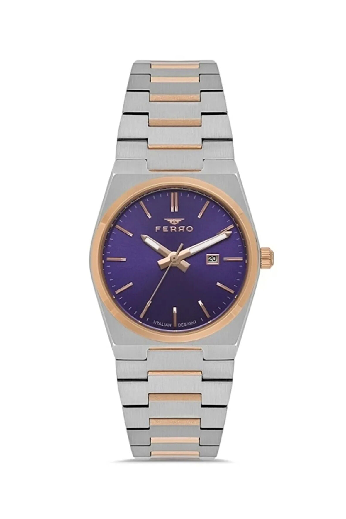 Rose ve Gümüş Çelik Kordon KADIN Kol Saati FL21495A-E13