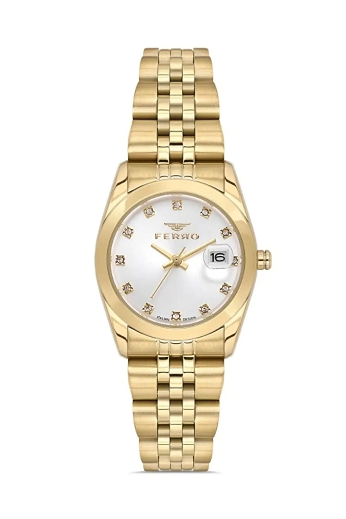 Sarı Çelik Kordon Kadın Kol Saati FL21519A-B