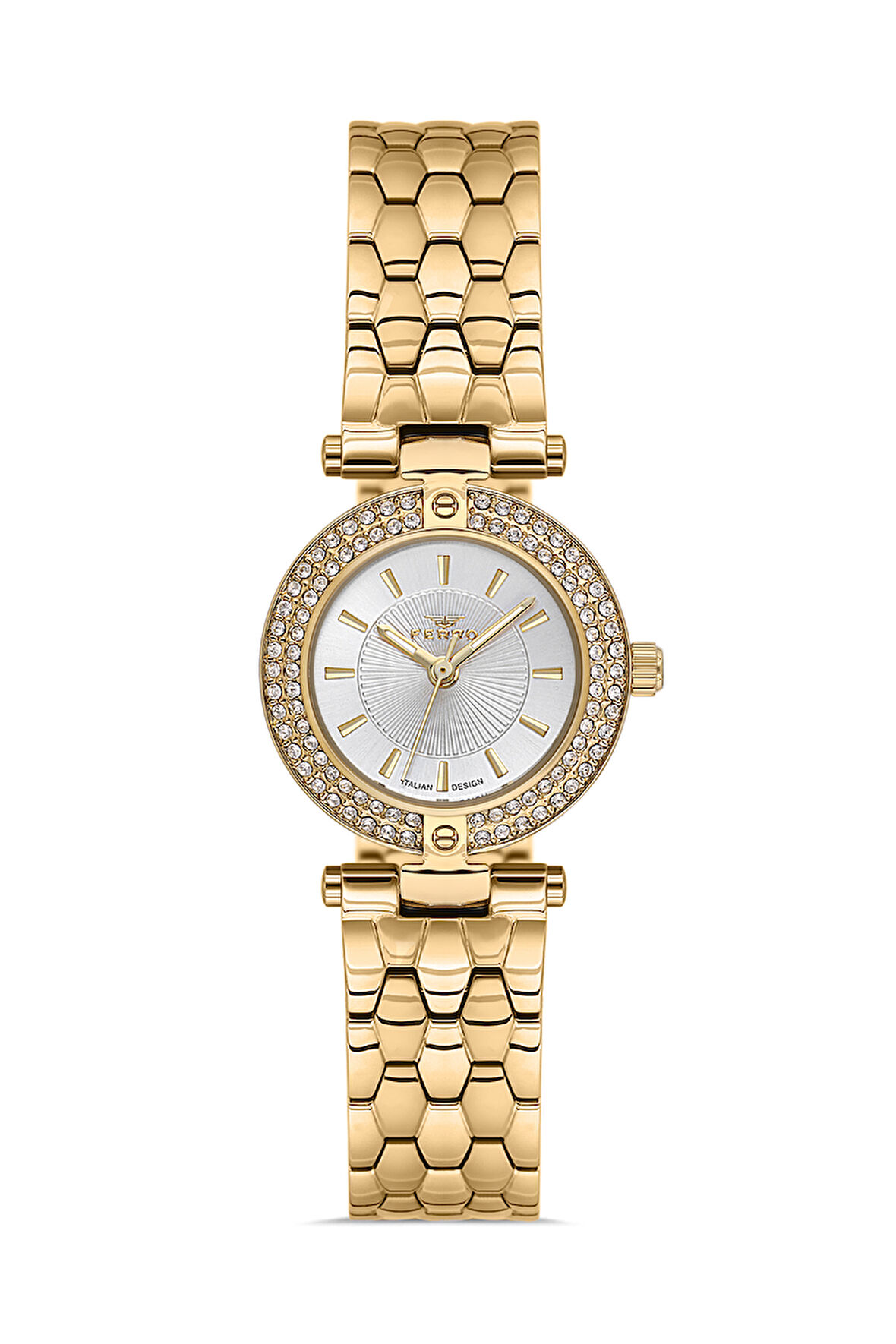 Ferro FL21608AWT-B Quartz Çelik Altın Rengi 28 mm Kadın Kol Saati