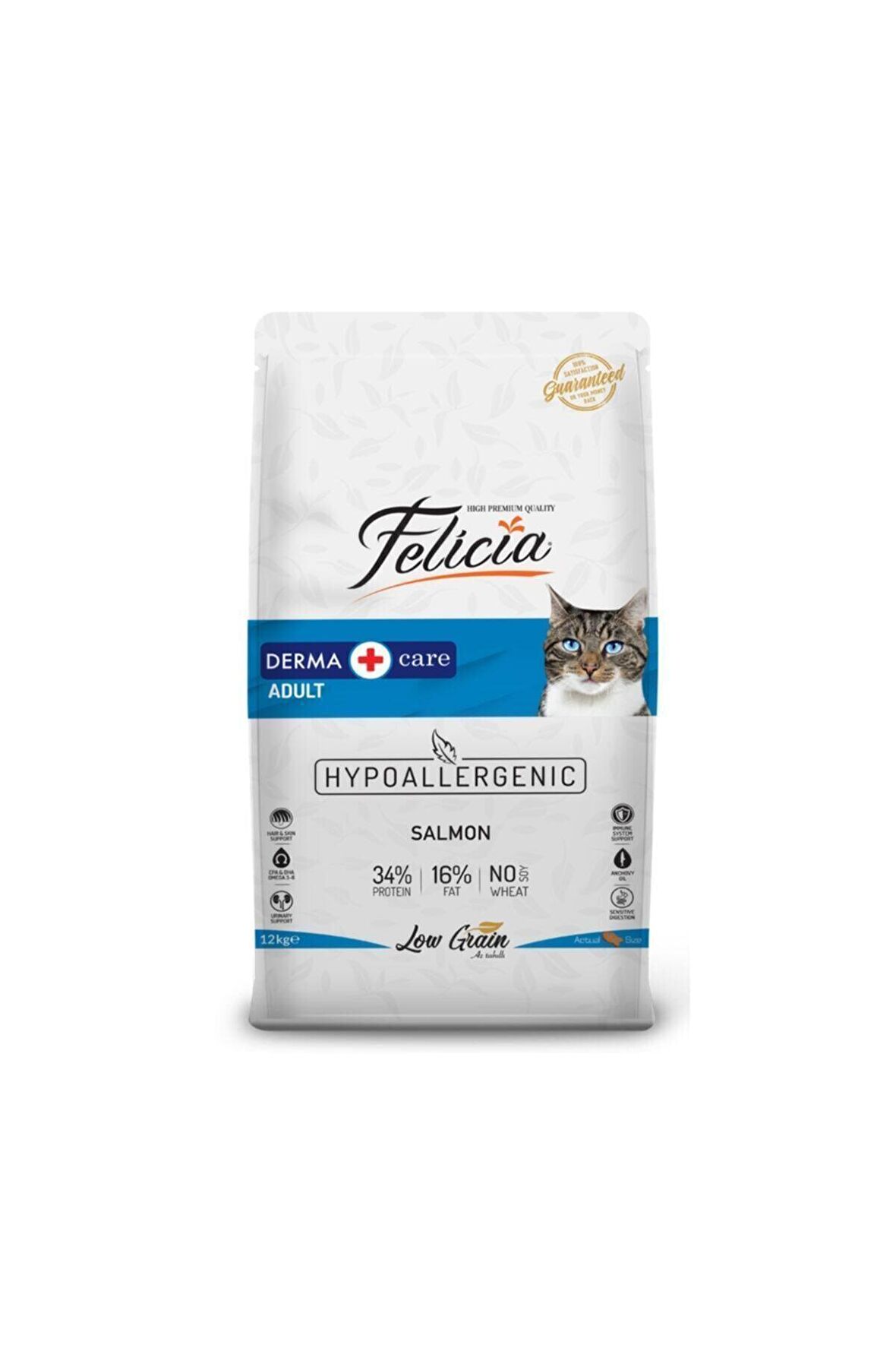 Felicia Az Tahıllı 12 Kg Yetişkin Somonlu Hypoallergenic Kedi Maması