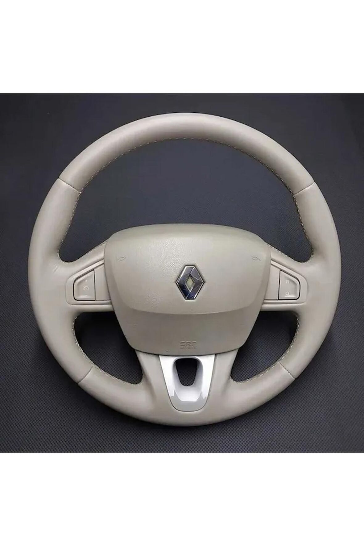 Renault Fluence  Araca Özel Direksiyon Kılıfı (TUŞLU-FLUENCE BEJİ  RENGİ)