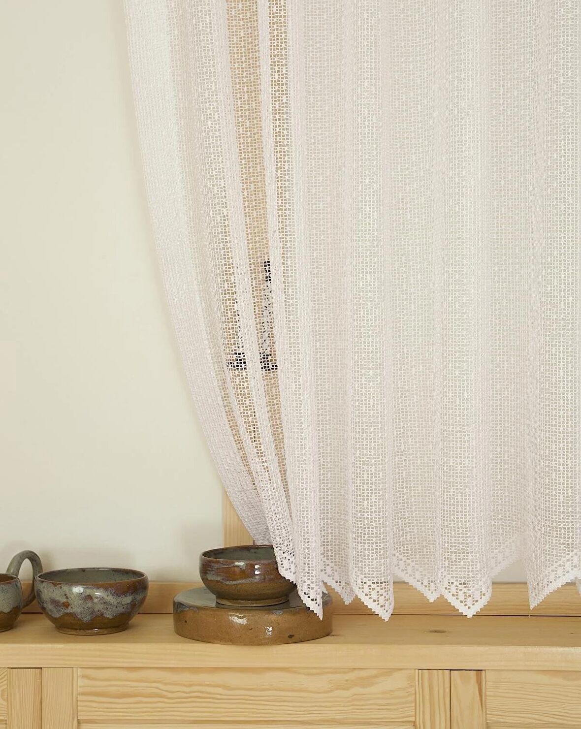 Massarelli File Tül Beyaz  Pilesiz 