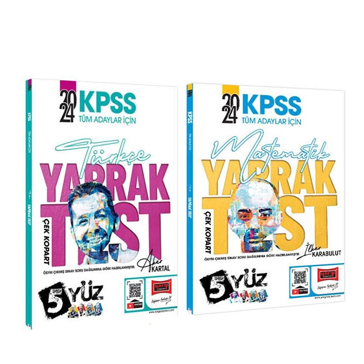 Yargı Yayınları 2024 KPSS Türkçe ve Matematik Yaprak Test Seti 2 Kitap