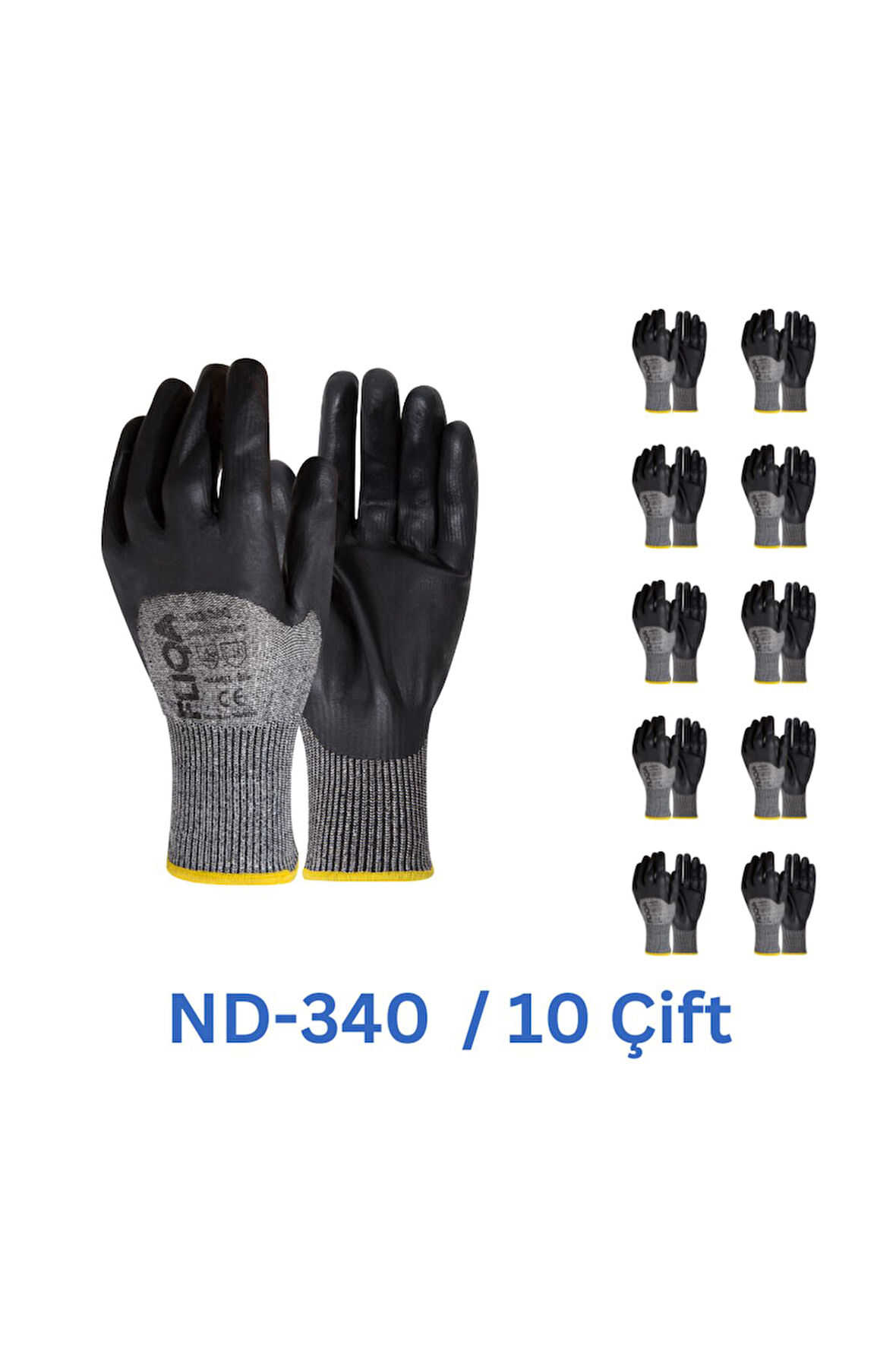 ND-340 Nitril Kesilmeye Dayanıklı Eldiven; D Seviyesi Koruma ve Dayanıklılık No:8-10Çift