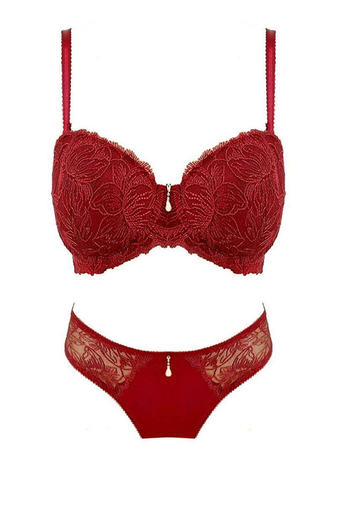 Le Jardin 5155-B Desteksiz-Balenli Silikon Nicolina Sütyen Takımı