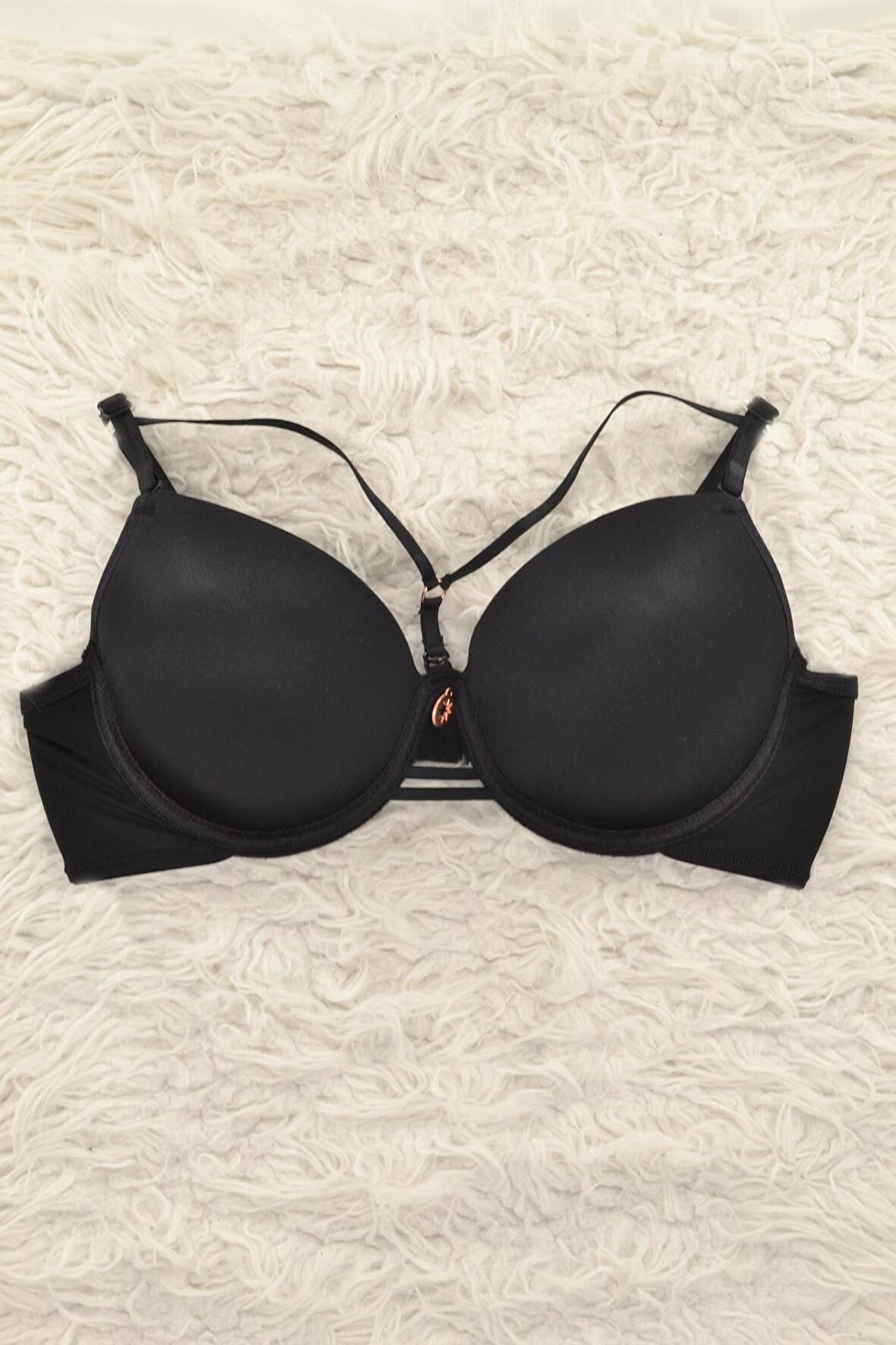 Le Jardin 7008-B Destekli-Balenli Micro Kaplı İpli Push-Up Sütyen