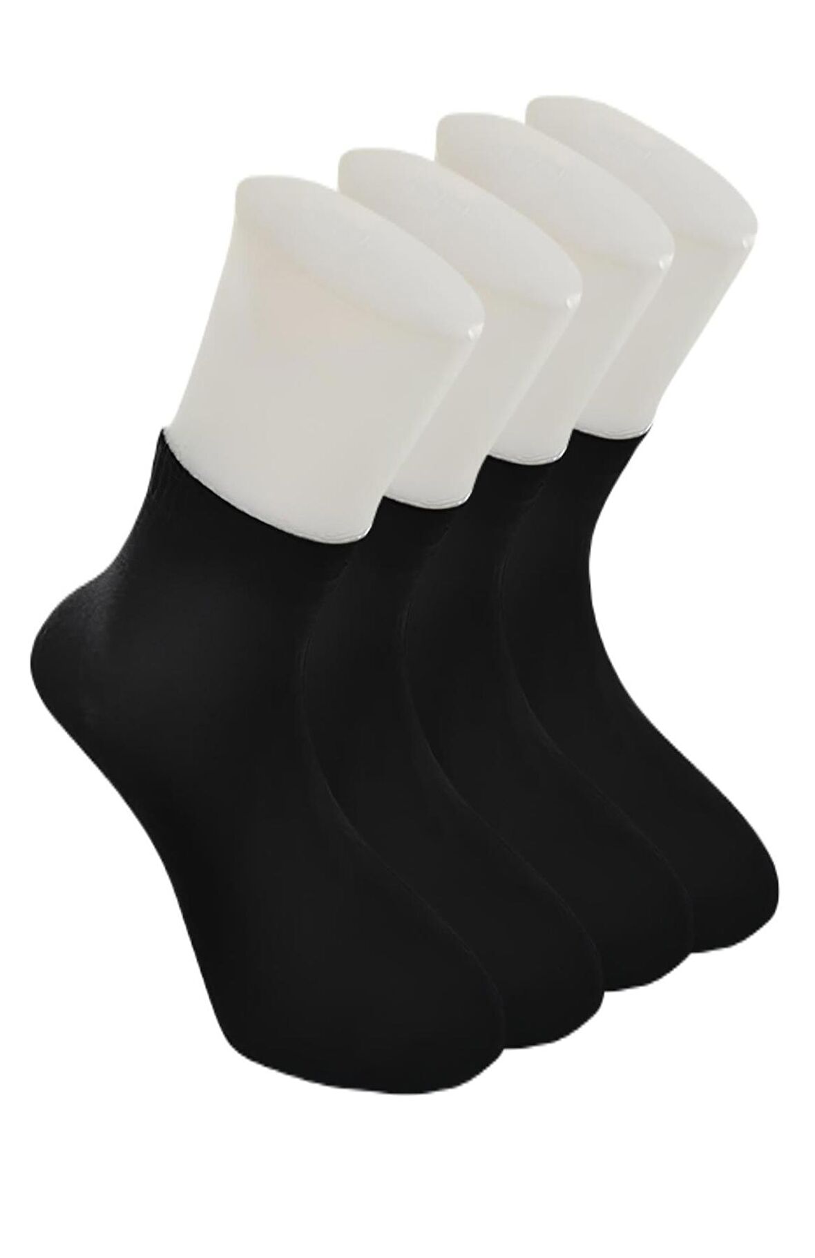 Dündar Erkek Plus 4 lü Dikişsiz Kokulu Bambu Yarım Konç Çorap