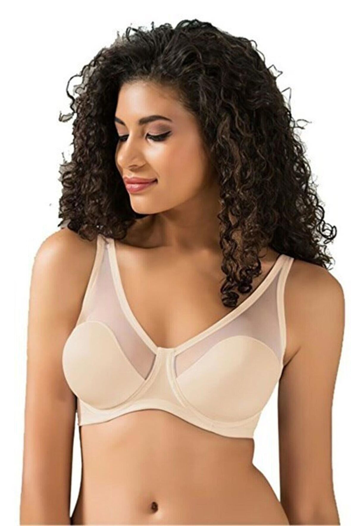 Le Jardin 9200-B Desteksiz-Balenli Tül Kaplı Soft Sütyen