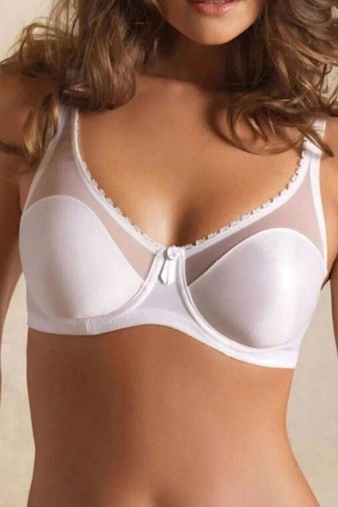 Yeni İnci Kadın Desteksiz Balenli Askı Transparan Detaylı Toparlayıcı Sütyen (1640)