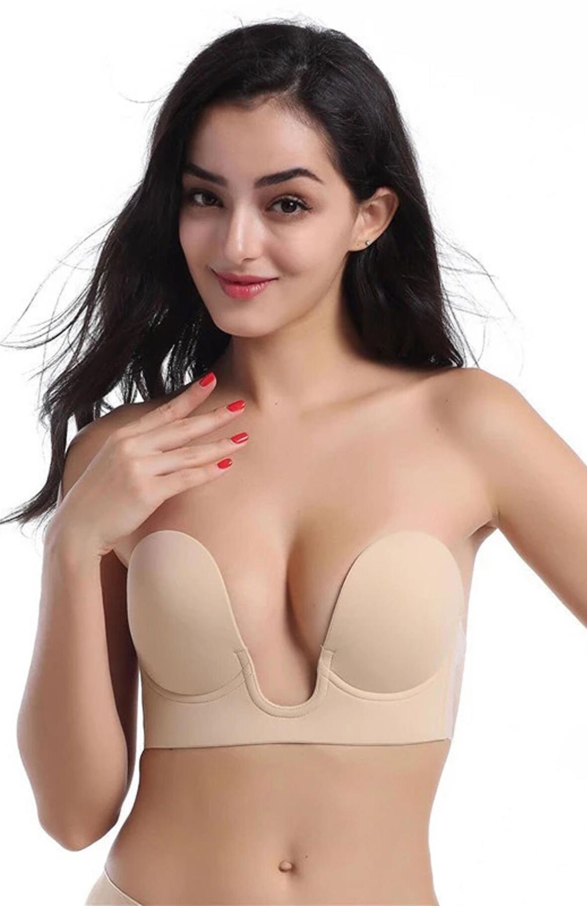 Dode Flora F.K. Lingerie Kadın Push Up Görünmez Kendinden Yapışkanlı Hayalet Büstiyer Sütyen 