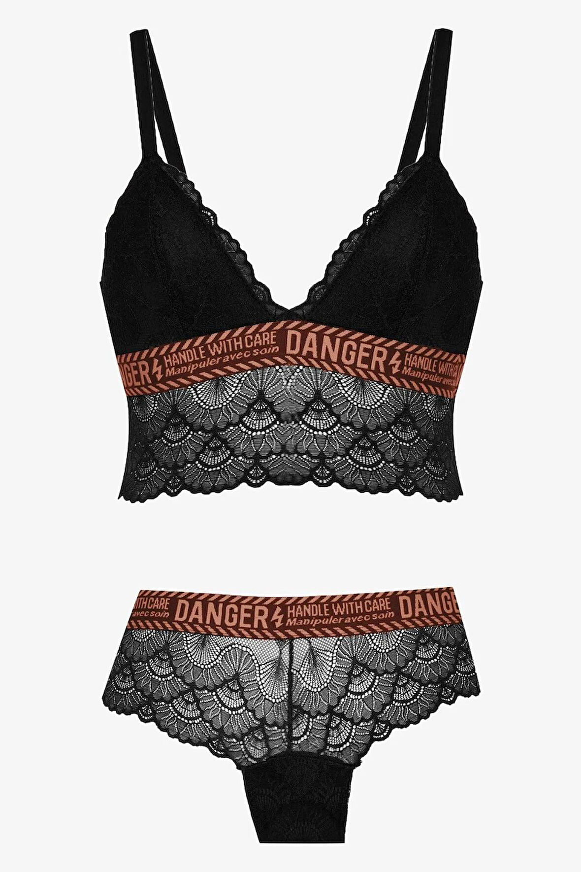 Koza Danger Yazılı Süngerli Bralet Takım - 80227