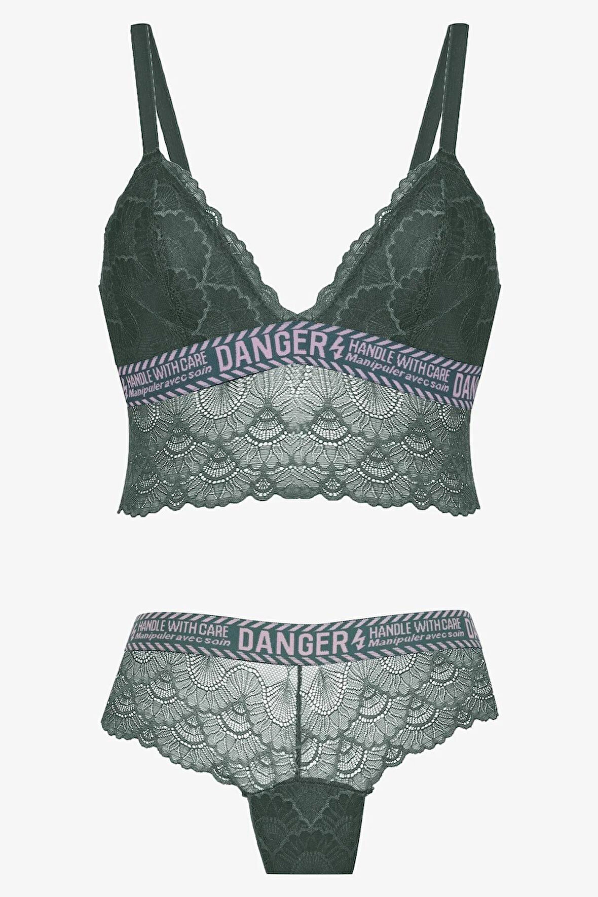 Koza Danger Yazılı Süngerli Bralet Takım - 80227