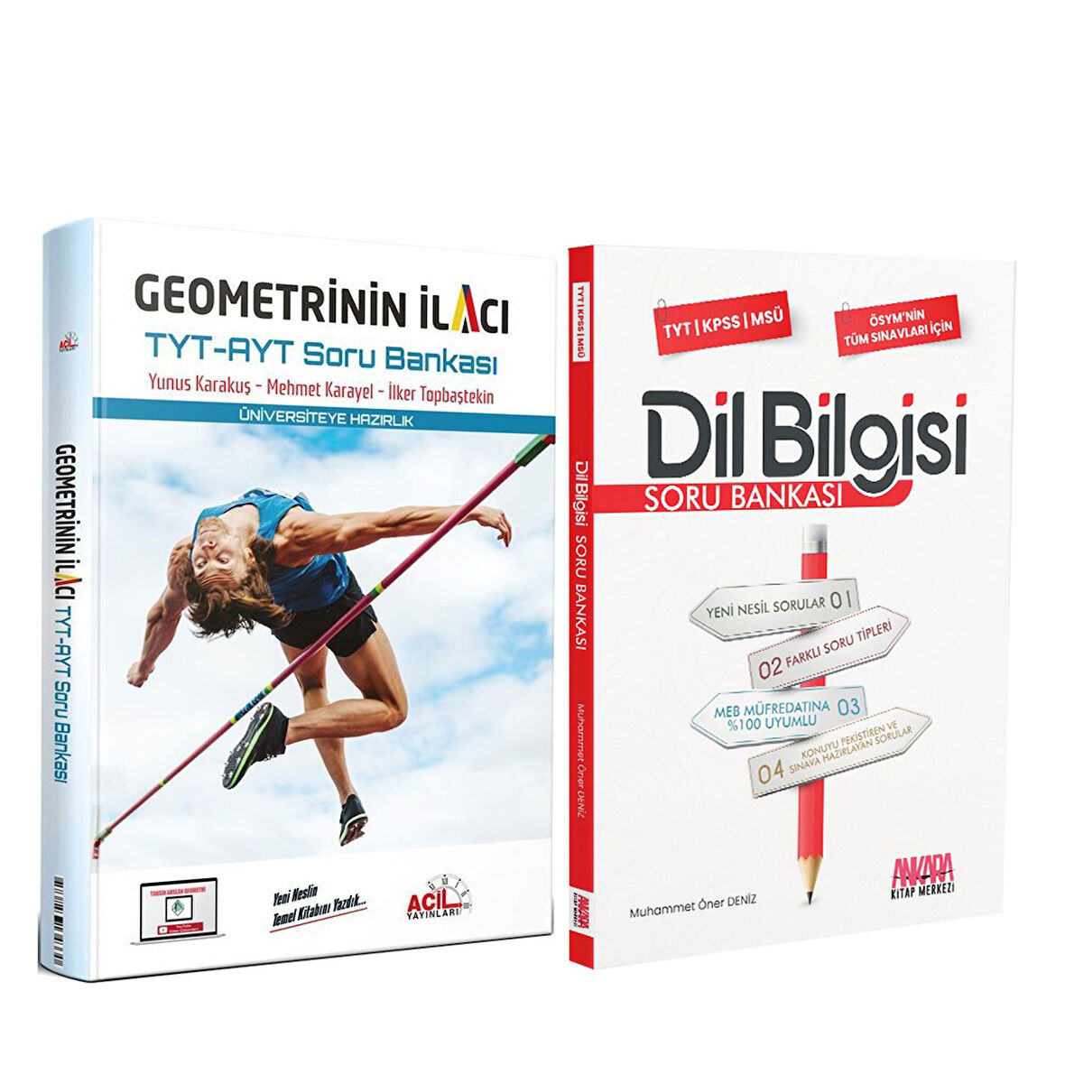 Acil Geometrinin İlacı ve AKM Dil Bilgisi Soru Bankası Seti 2 Kitap