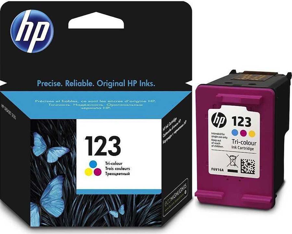 HP F6V16A (123) Renkli Orjinal Kartuş - Deskjet 2630 / 3639