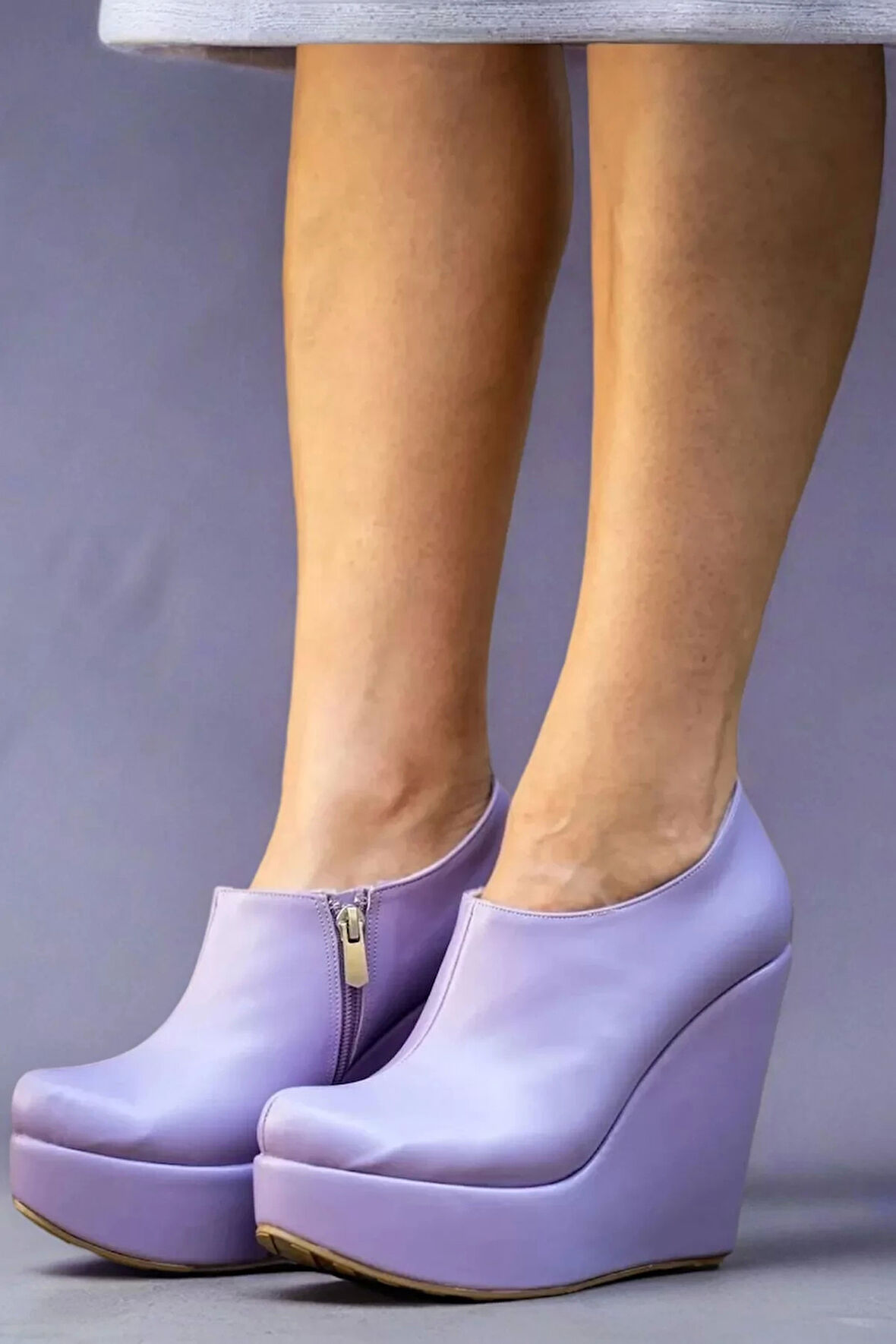 Stil Modern Kadın Dolgu Topuk Kısa Bot Abaco Özel Tasarım Gündüz Gece Abiye Ayakkabı