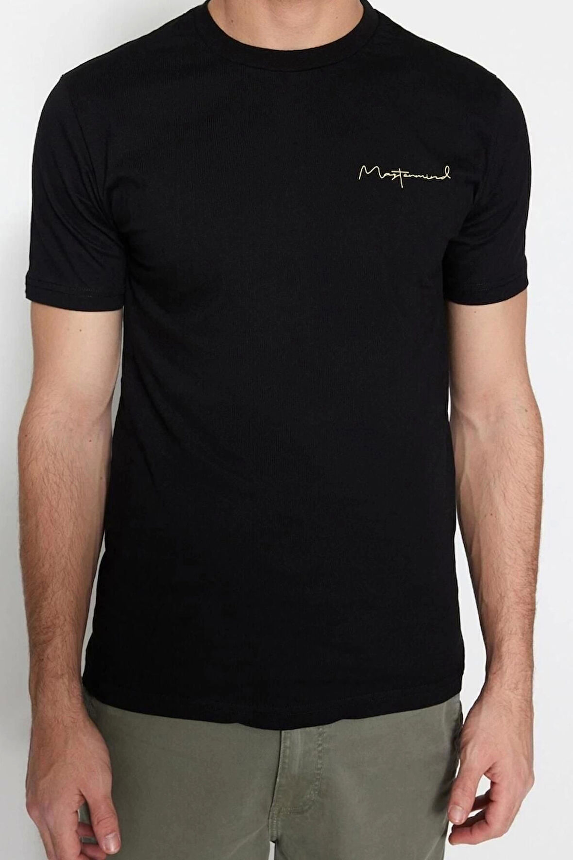 Yeni Sezon Slim %100 Pamuk Bisiklet Yaka Kısa Kol Slogan Desenli Günlük T-Shirt