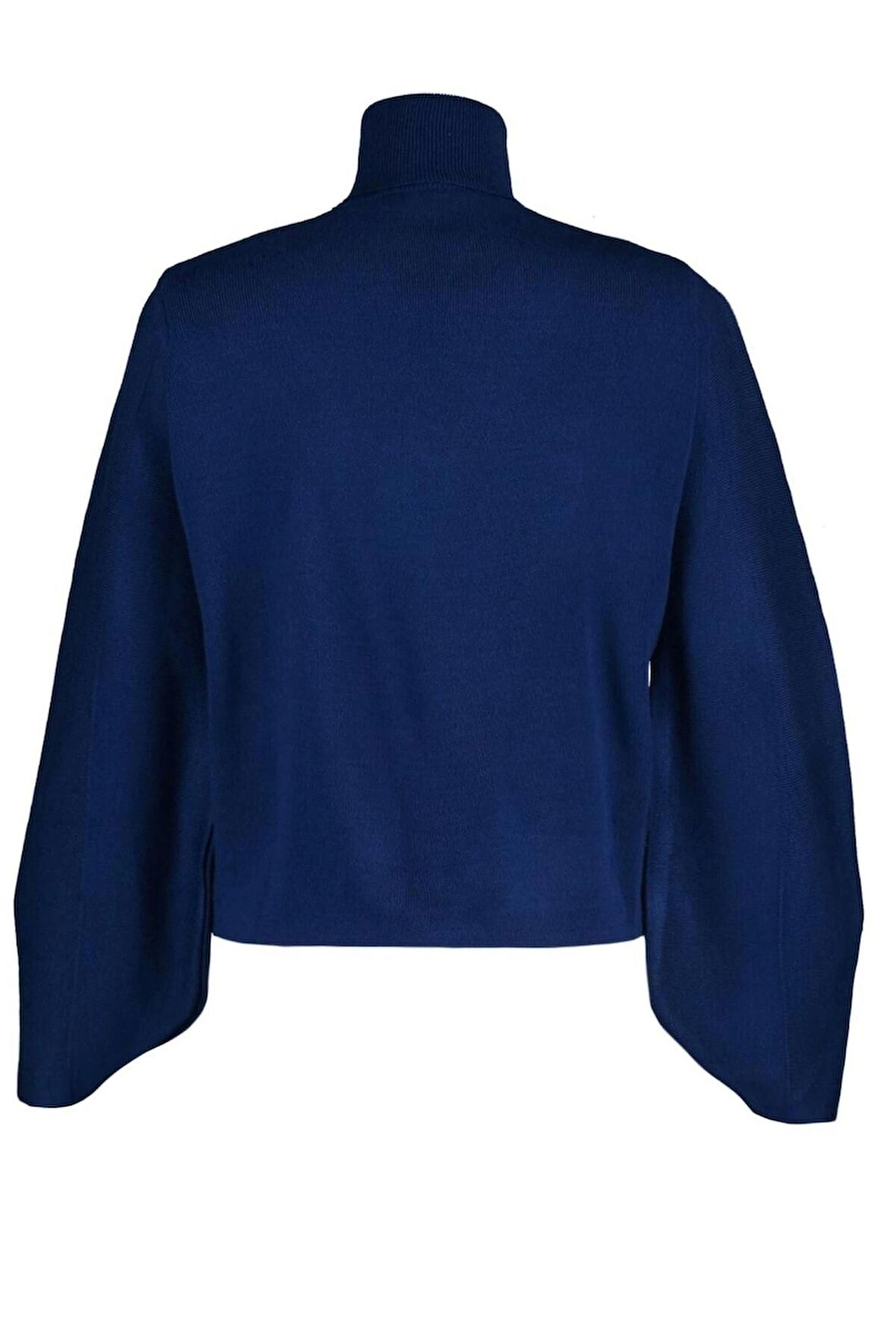 Kadın Moda Şık Regular Balıkçı Yaka Uzun Kol Düz Basic Balıkçı Yaka Triko Kazak