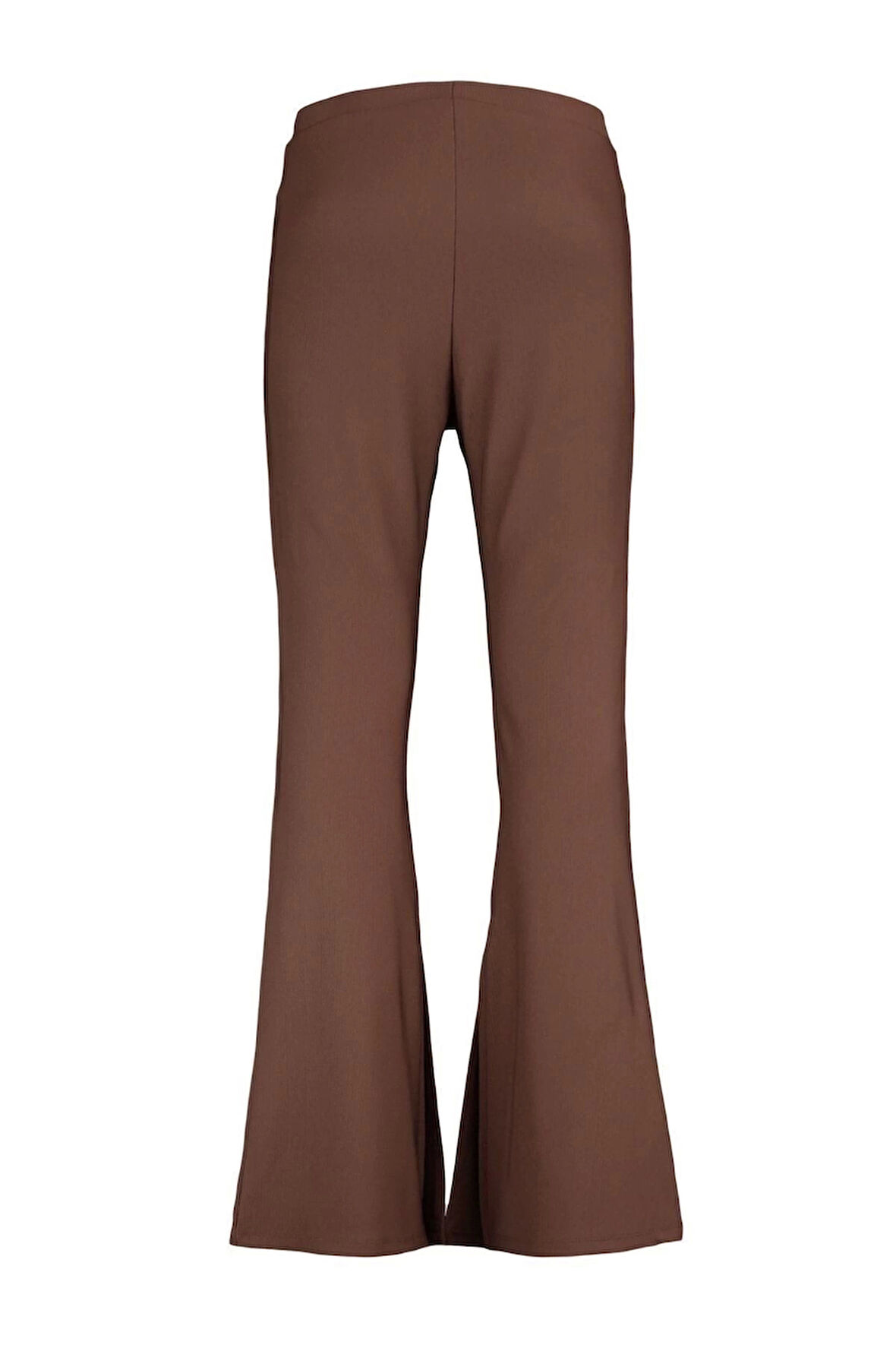 Kadın Yeni Moda Büyük Beden İspanyol Paça Regular Boy Örme İspanyol Paça Yırtmaçlı Örme Pantolon