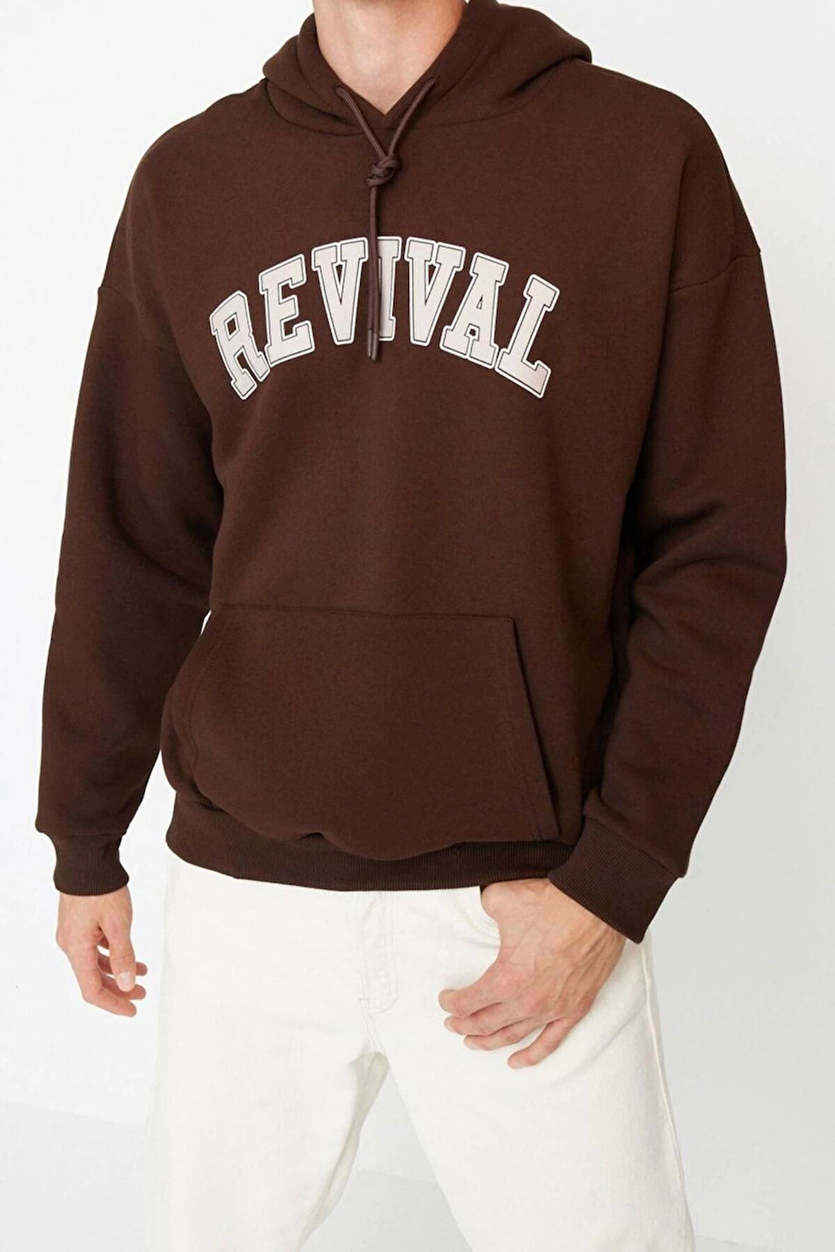 Unisex Moda Şık Oversize Kapüşonlu Standart Kol Regular Geniş Kesim İçi Polar Sıcak Tutan Sweatshirt