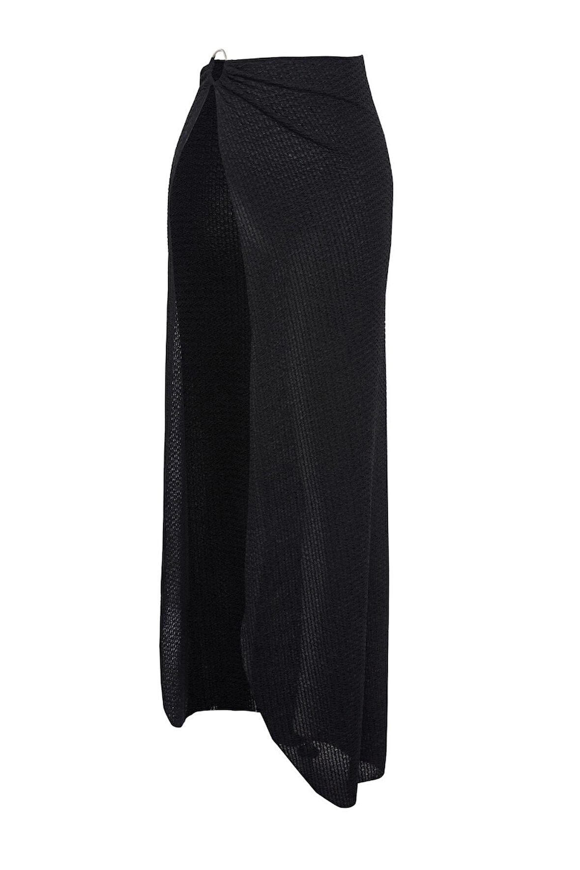Kadın Moda Stil Maxi Astarsız Dokuma Maxi Dokuma Aksesuarlı Etek