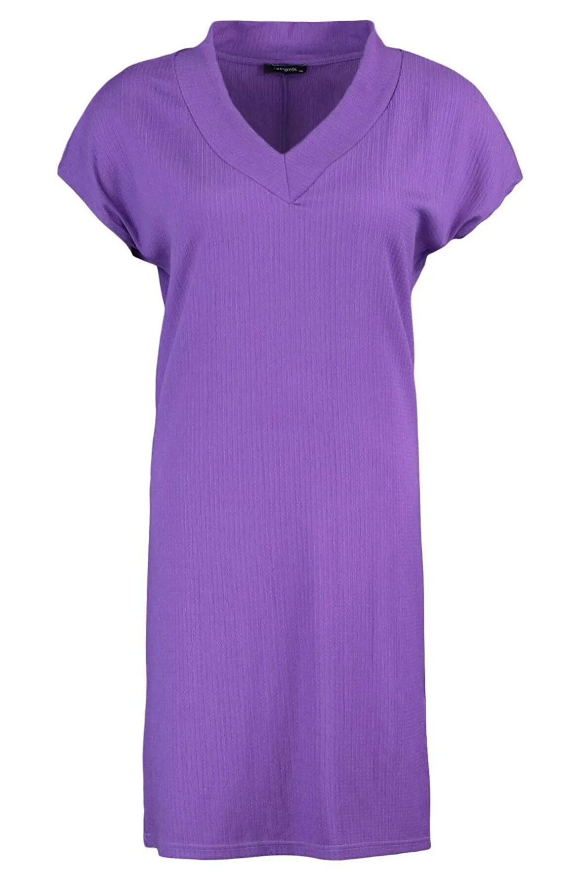 Yeni Slim Şık Abiye Gece Bürümcük Örme V Yaka Kısa Kol Shift Mini Boy Büyük Beden Elbise