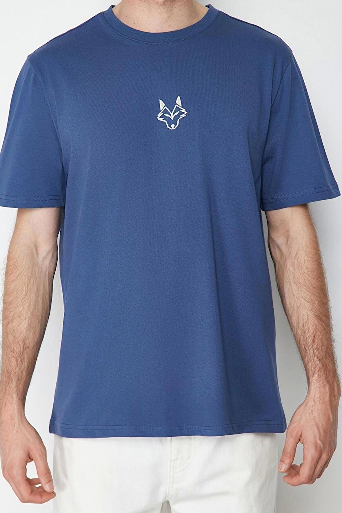 Yeni Sezon Regular %100 Pamuk Bisiklet Yaka Kısa Kol Animal Desenli Günlük T-Shirt