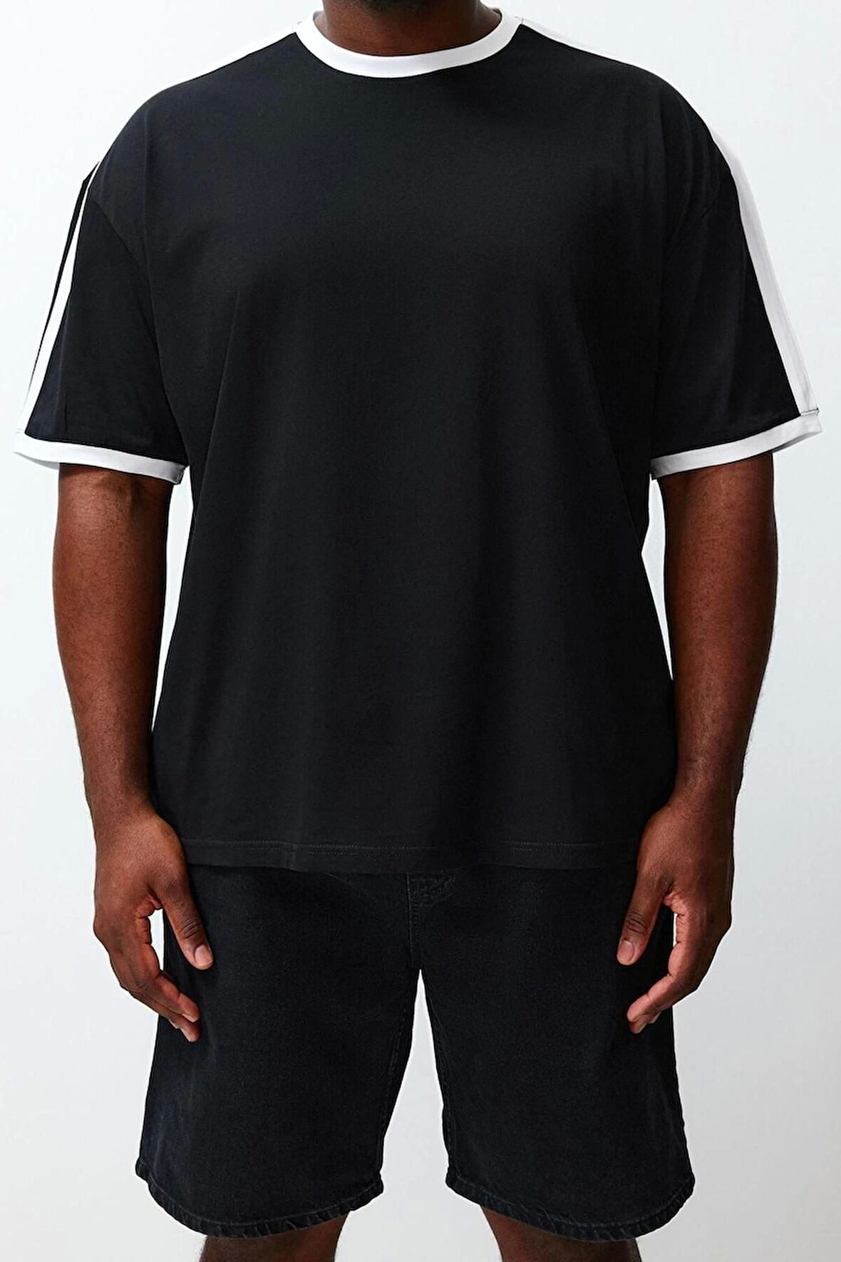 Yeni Sezon Rahat Pamuklu Bisiklet Yaka Kısa Kol Slogan Desenli Günlük Büyük Beden T-Shirt