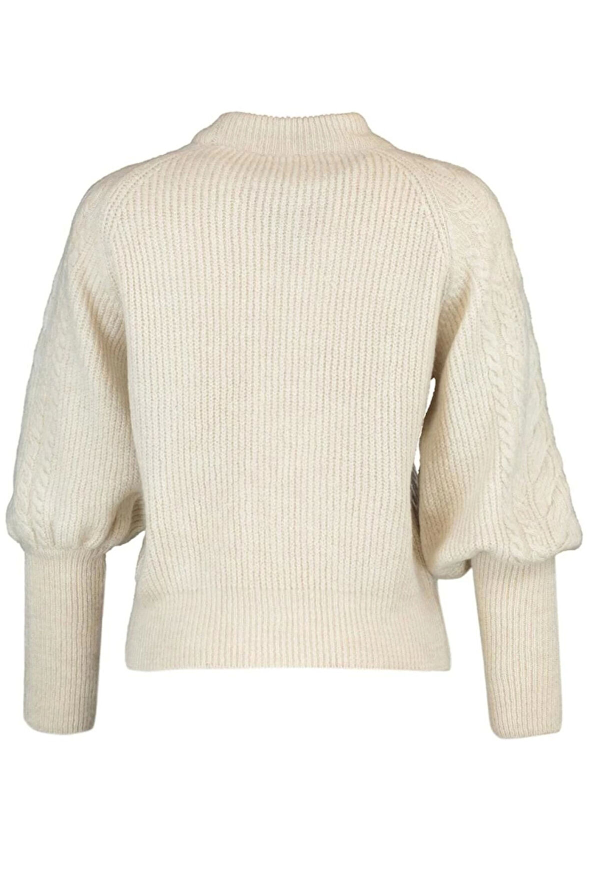 Kadın Moda Şık Regular Dik Yaka Uzun Kol Saç Örgü Yumuşak Dokulu lü Triko Kazak