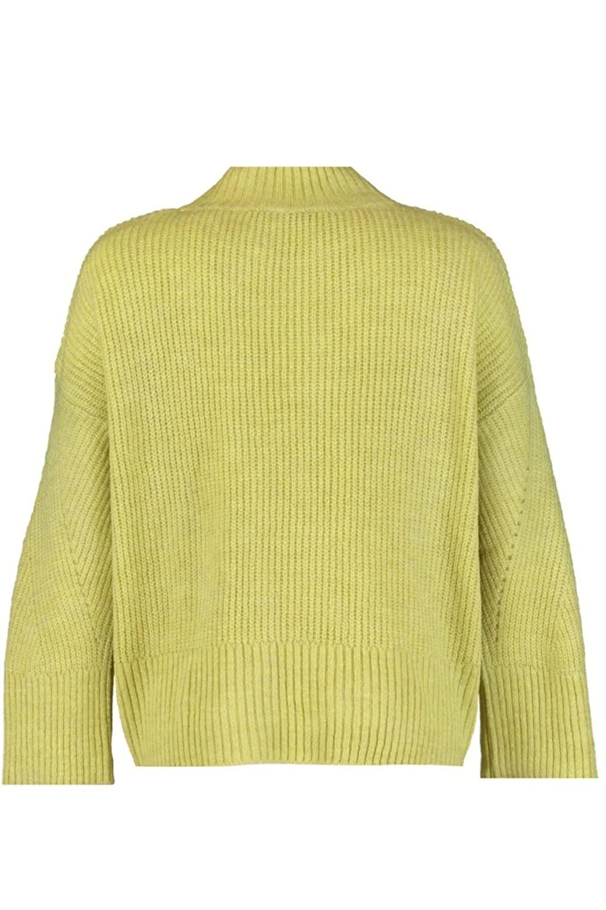 Kadın Moda Şık Regular Dik Yaka Uzun Kol Düz Yumuşak Dokulu Basic Triko Kazak