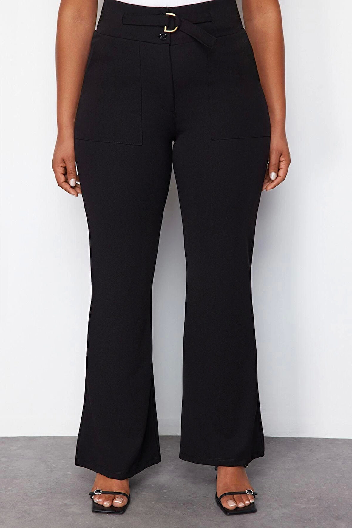 Kadın Yeni Moda Büyük Beden Geniş Paça Uzun Boy Örme