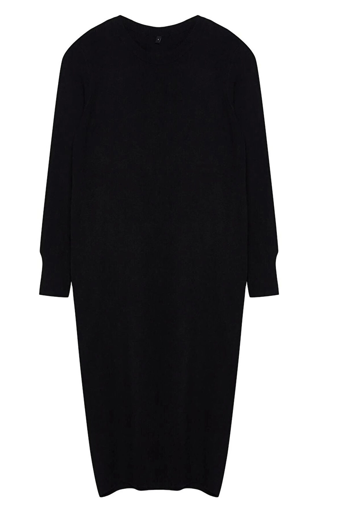 Kadın Moda Şık Maxi Boy Dik Yaka Regular Triko Premium İplik Özel İplik Elbise