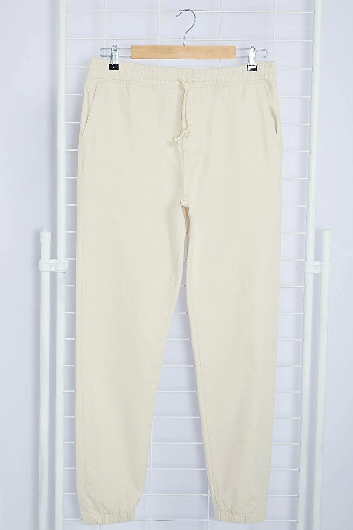 Erkek Yeni Moda Lastikli Paça Regular Boy Dokuma Jogger Gabardin Pantolon