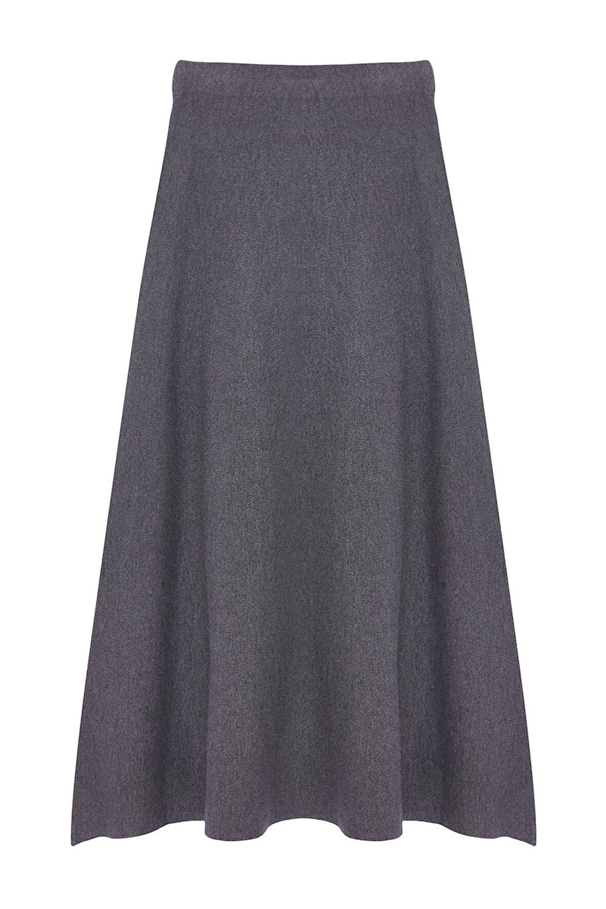 Kadın Moda Stil Midi Astarsız Triko Premium İplik Özel İplik Midi Triko Etek