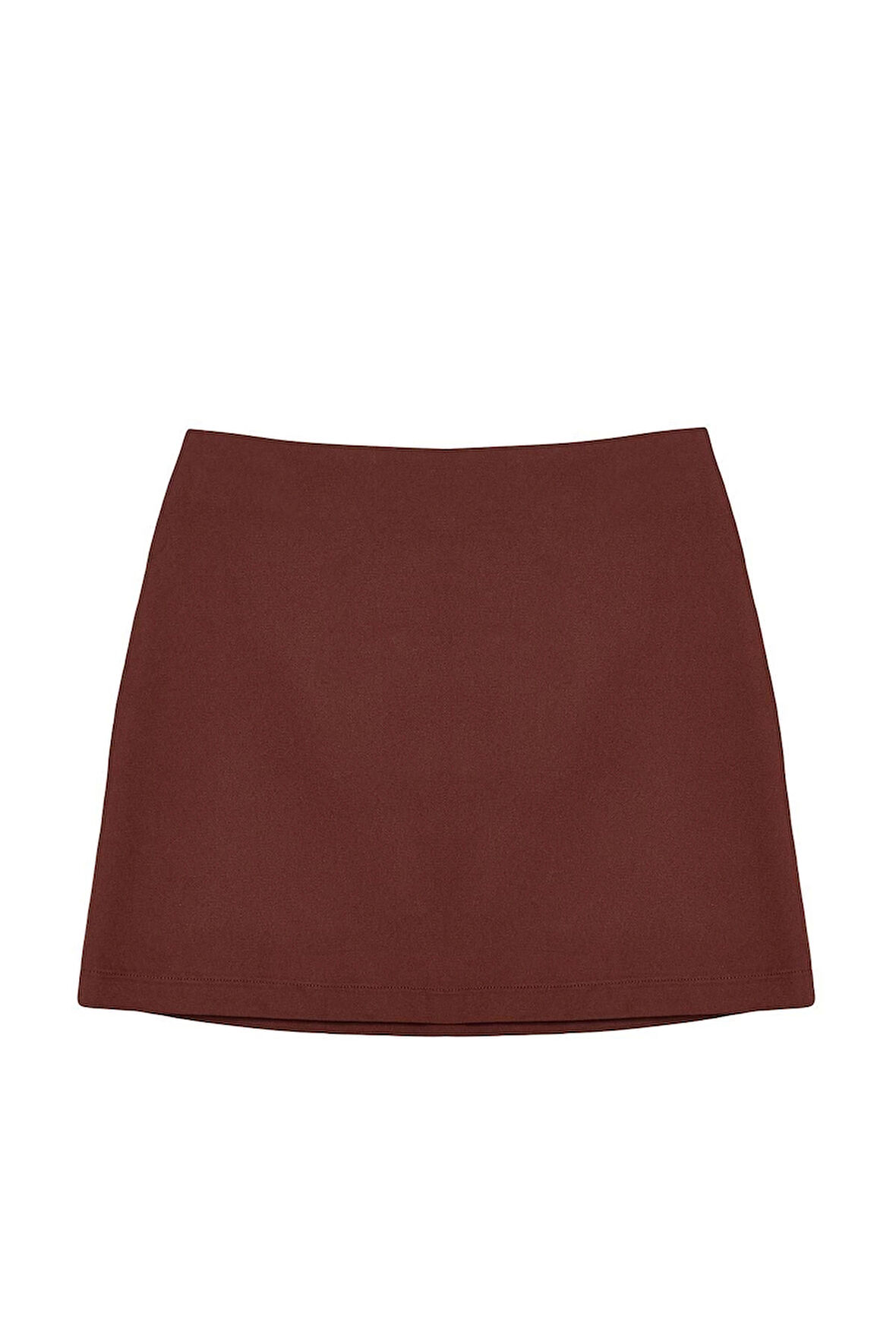 Kadın Moda Stil Mini Astarsız Dokuma Yüksek Bel A-Line Mini Dokuma Etek