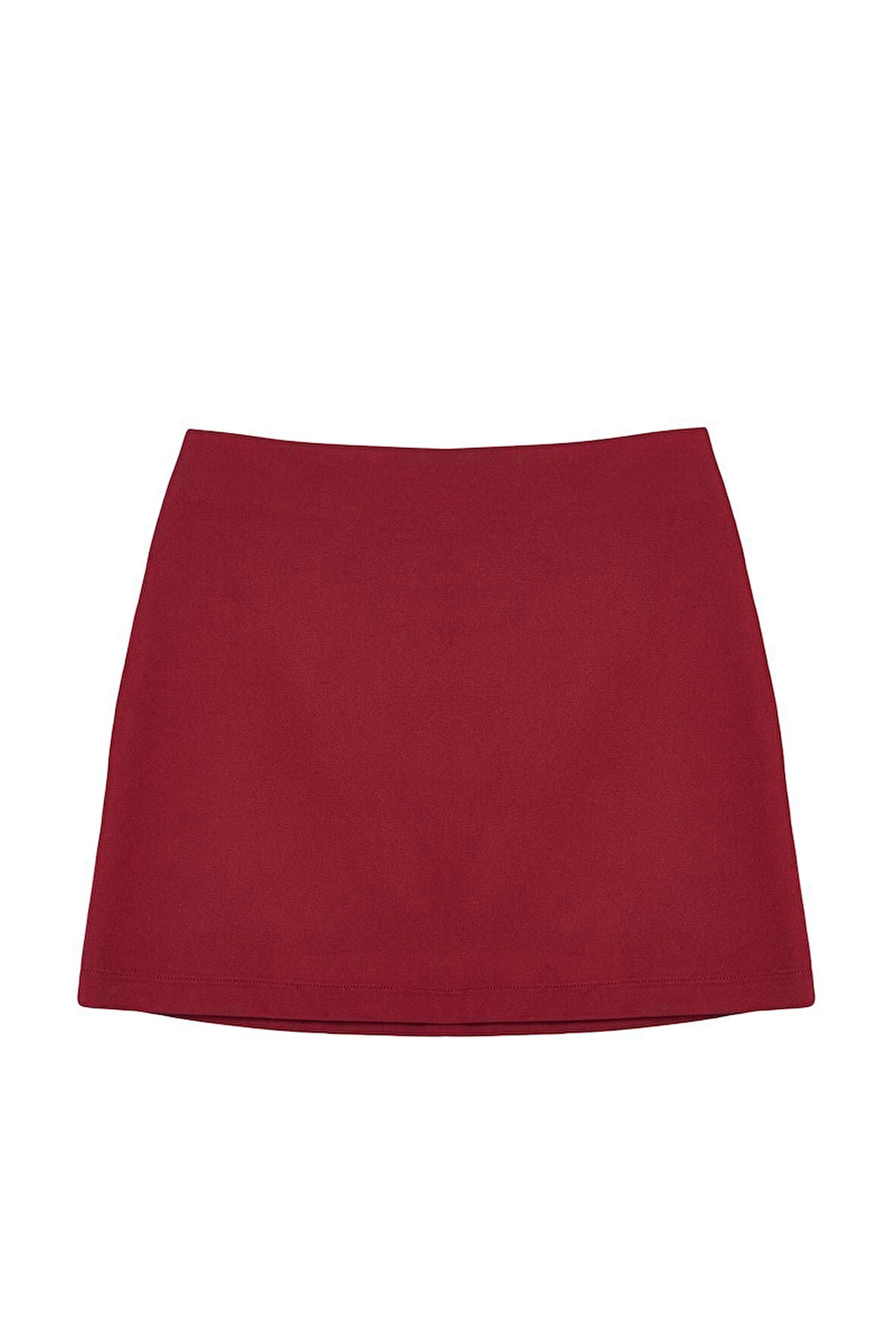 Kadın Moda Stil Mini Astarsız Dokuma Yüksek Bel A-Line Mini Dokuma Etek