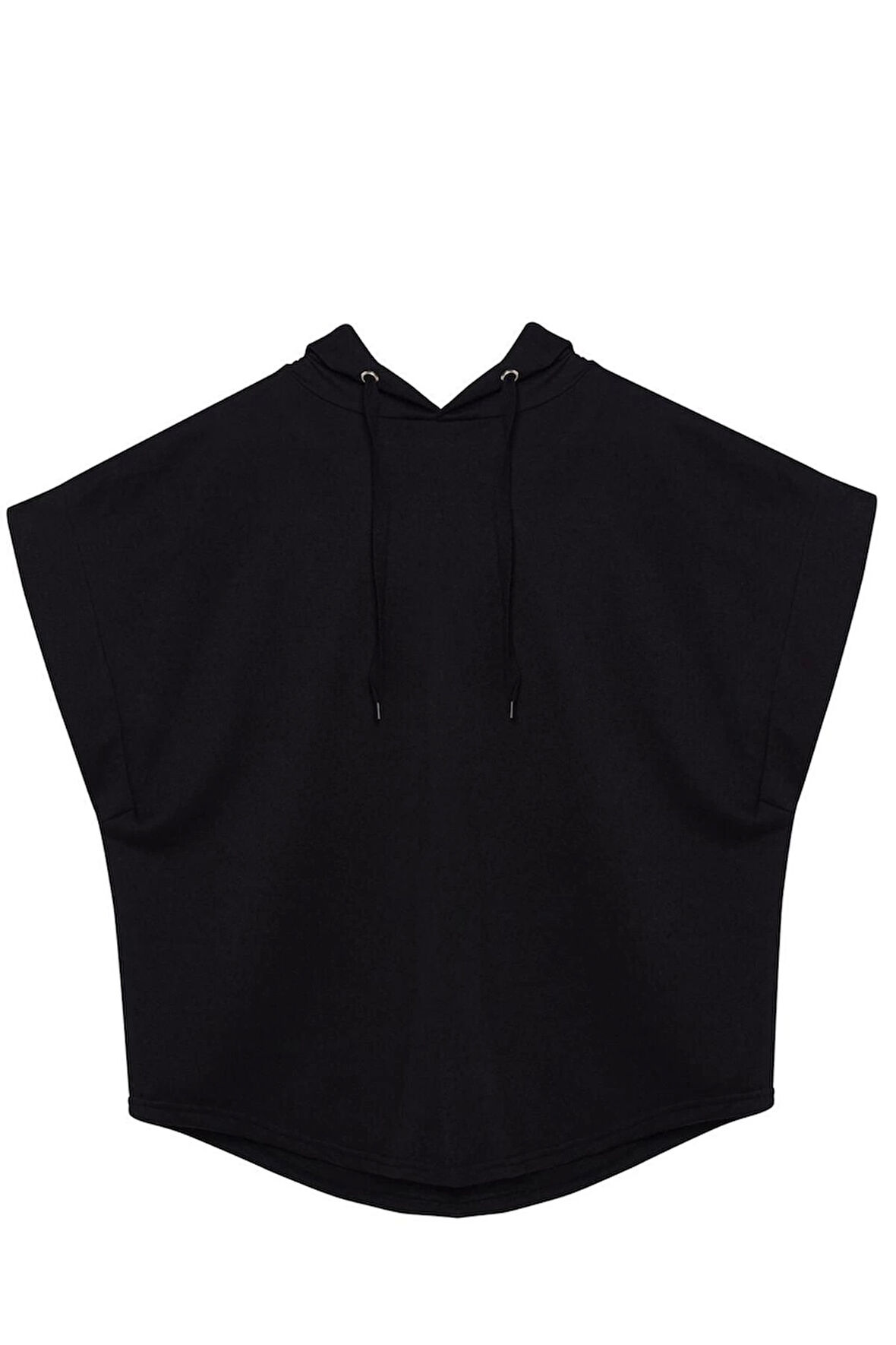 Kadın Moda Şık Bol Kapüşonlu Düşük Kol Uzun Geniş Kalıp İnce Örme Sweatshirt