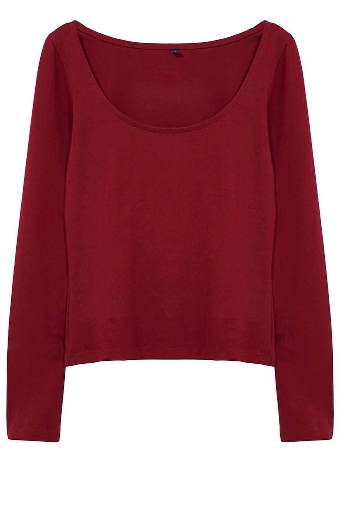 Kadın Moda Şık Üst Giyim Regular Havuz Yaka Slim Kalıp Örme Fitted Vücuda Oturan Esnek Bluz