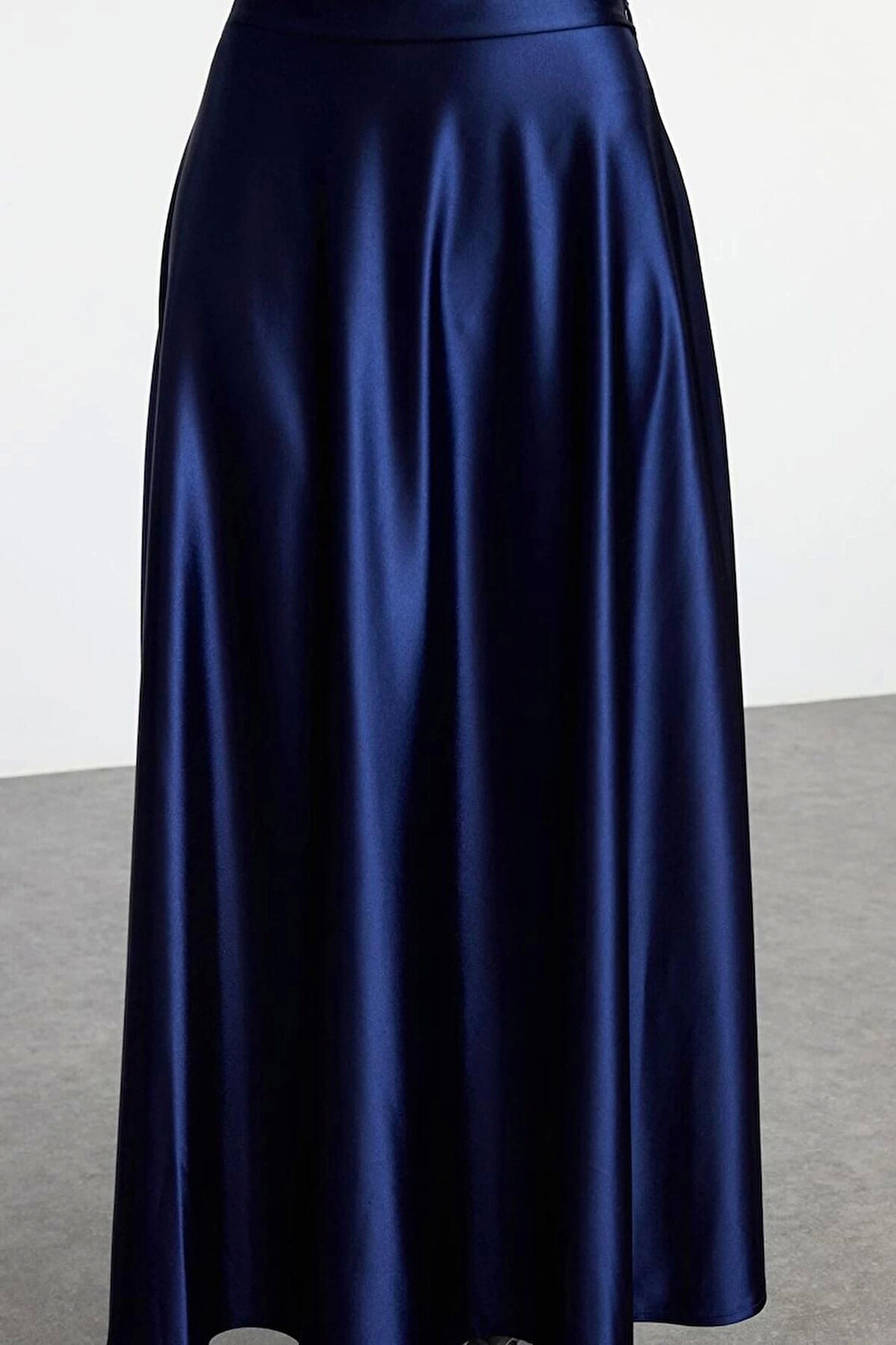 Kadın Moda Stil Midi Astarsız Örme A Line Çan Kesim Midi Etek