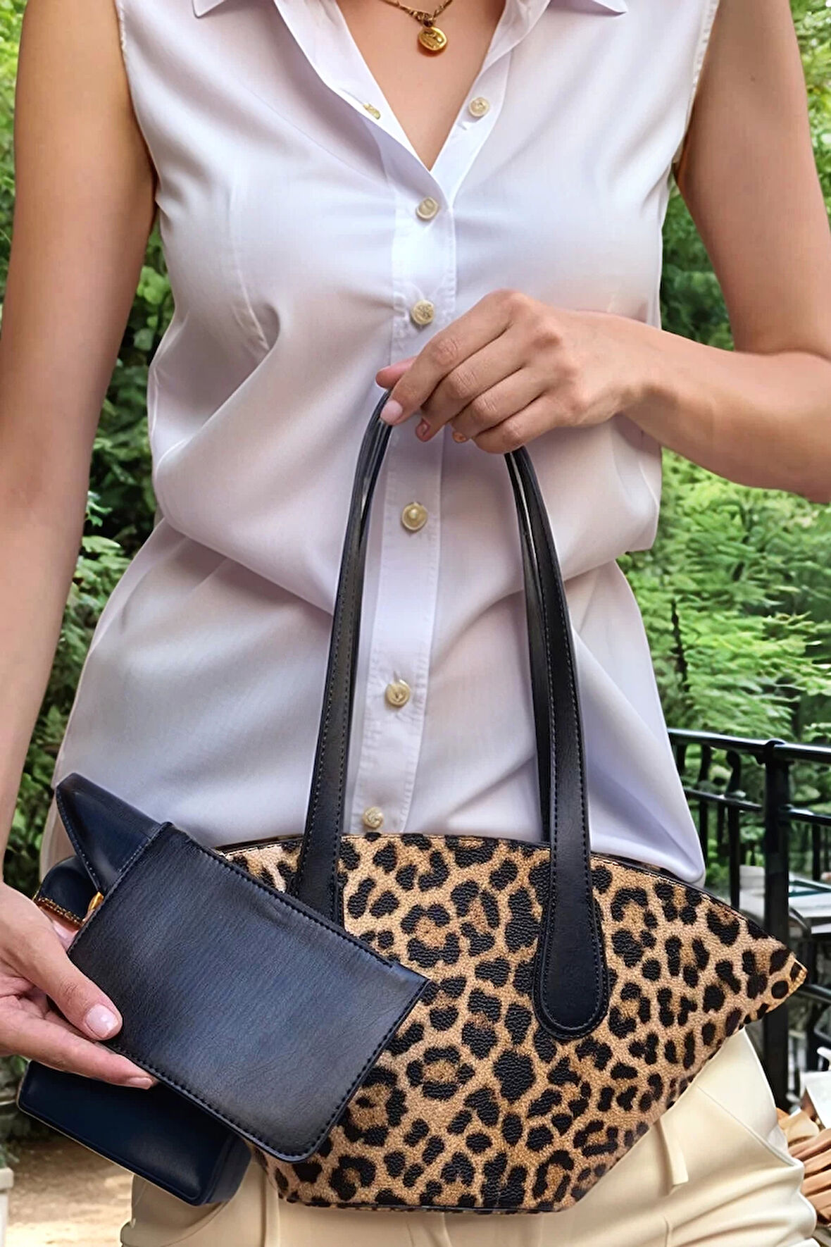Kadın Modern Kesim Suni Deri Shopper Çanta El Ve Omuz Kullanımı İçin Mükemmel Uyum Mükemmel Uyum