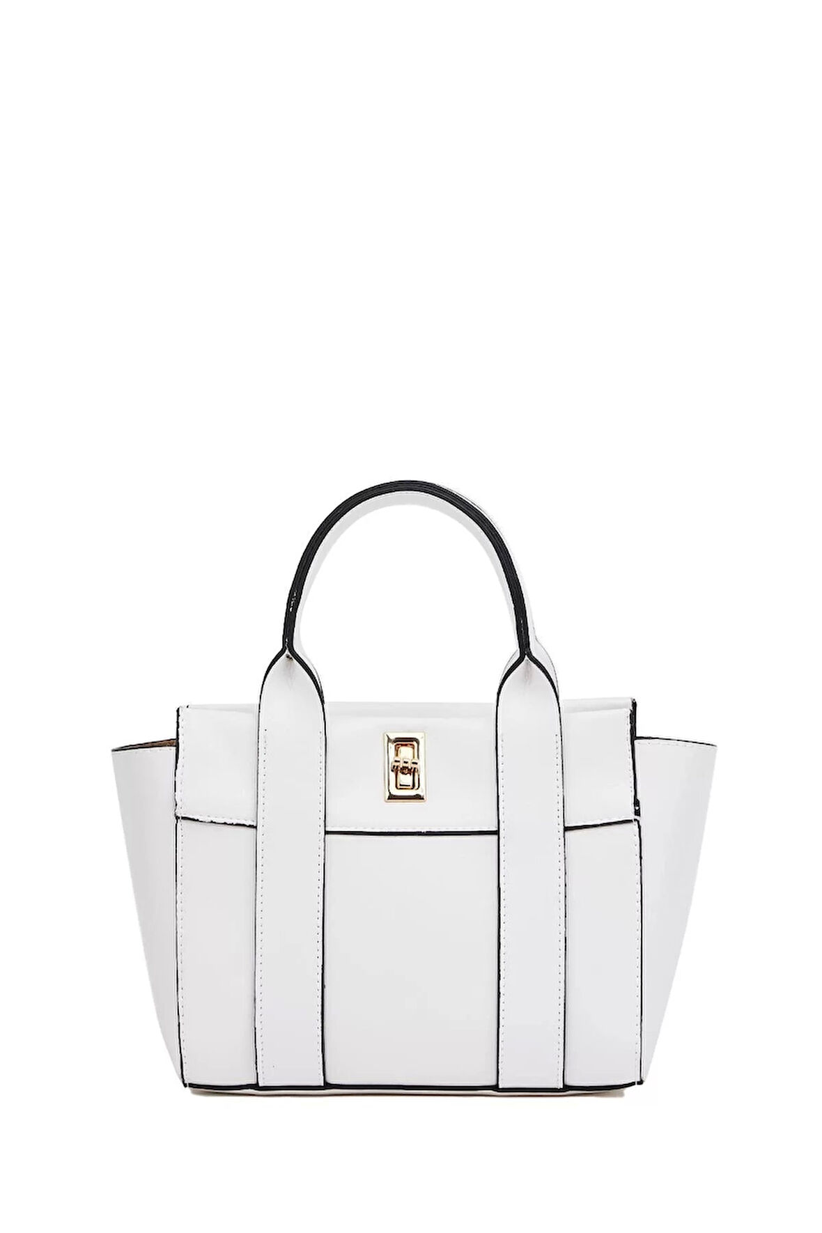Kadın Mini Tote Vegan Deri El Çantası Gold Toka Günlük ve İş Trend Tasarım Modern Stil Mükemmel Uyum