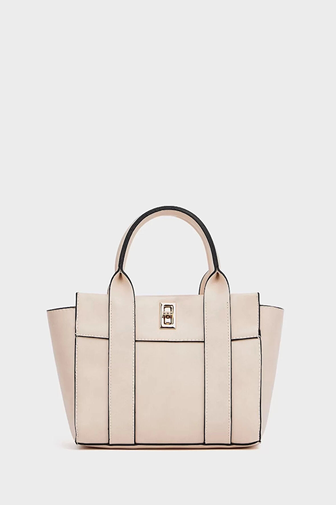 Kadın Mini Tote Vegan Deri El Çantası Gold Toka Günlük ve İş Trend Tasarım Modern Stil Mükemmel Uyum