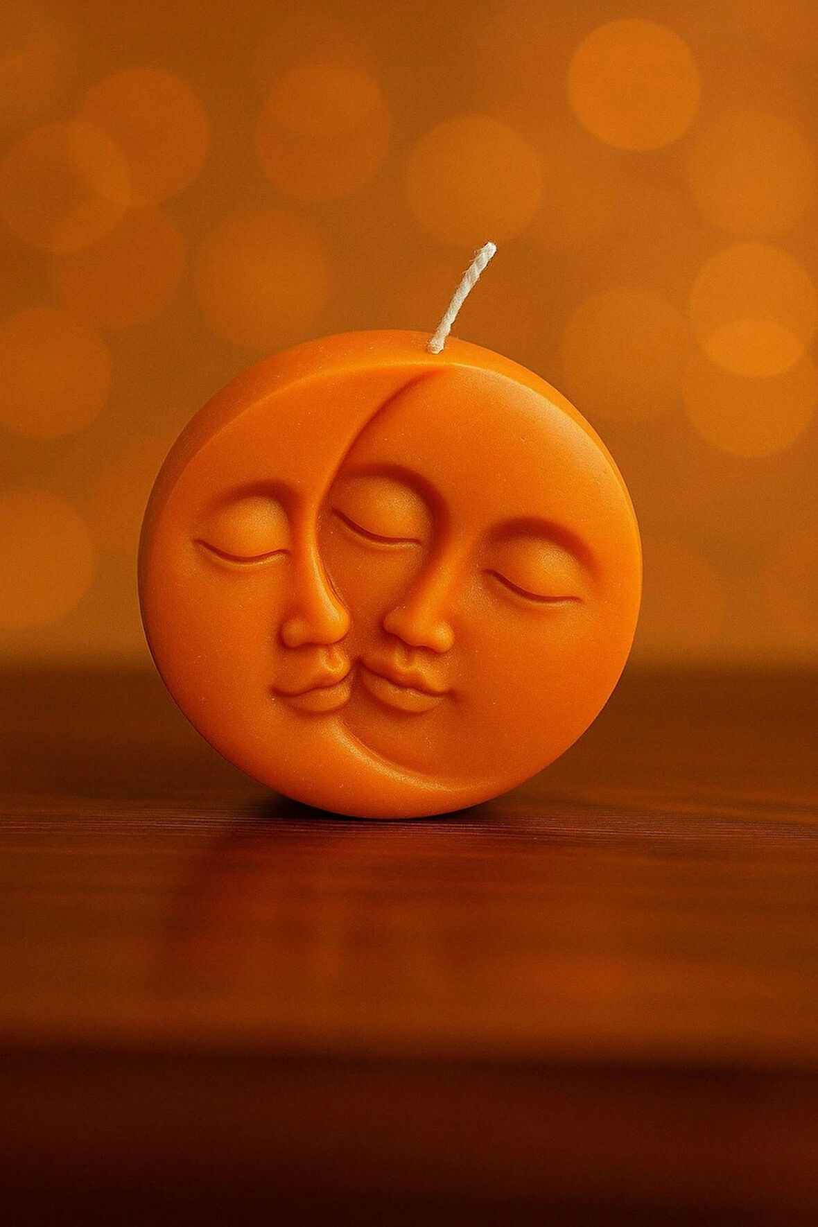 Ay ve Güneş Figürlü Dekoratif El Yapımı Mum